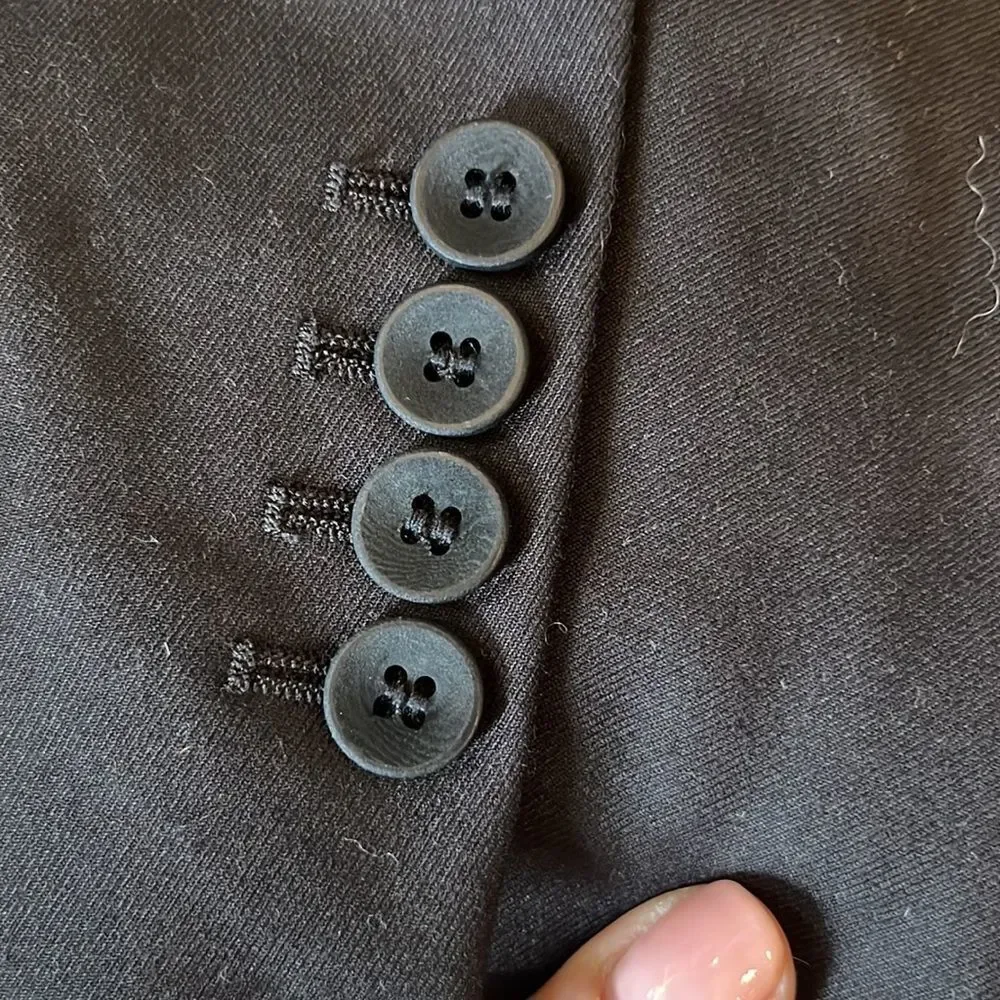 HELMUT Helmut Lang Black Collarless Blazer